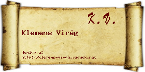 Klemens Virág névjegykártya