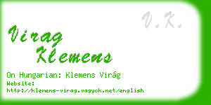 virag klemens business card